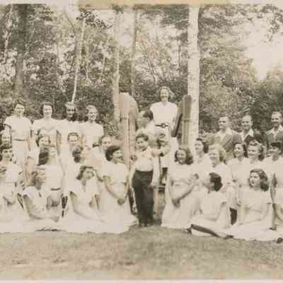 Harp Colony students with Carlos Salzedo in 1948