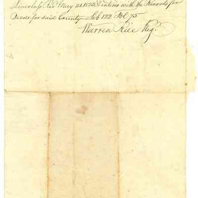 Doc 015 - 1823 Wm Richards to James Richards Jr - verso