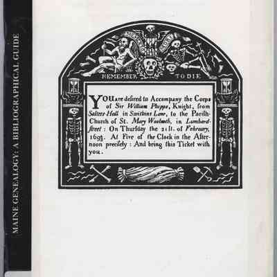 Maine Genealogy: A Biblographical Guide