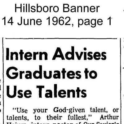 Traill County Rural Schools, Eighth Grade Graduation, 1962 news