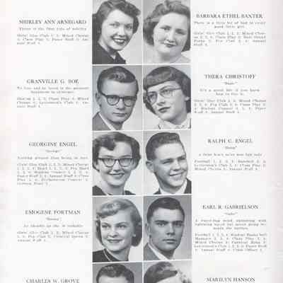 Hillsboro High School 1951 Yearbook: Class of 1951 Senior photographs, page 1