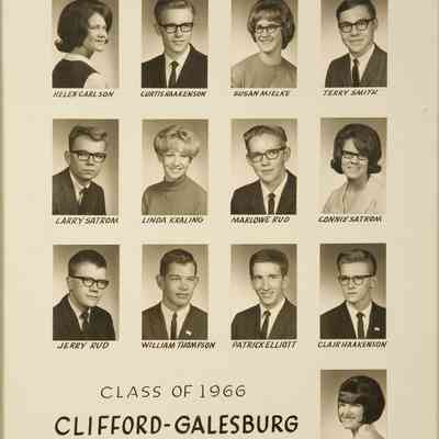 Clifford-Galesburg High School 1966 Class Photo