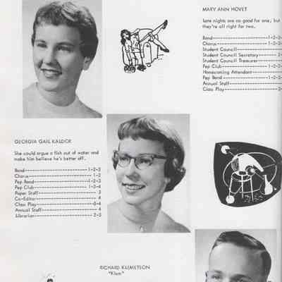 Hillsboro High School 1956 Yearbook: Class of 1956 Senior photographs: page 16