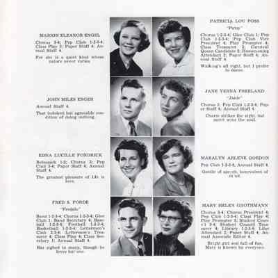 Hillsboro High School 1953 Yearbook: Class of 1953 Senior photographs, page 1