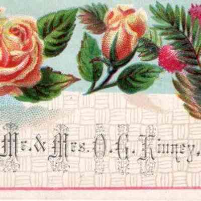 Mr. and Mrs. O. G. Kinney (Ole Gunder & Anne M. Kinney) calling card