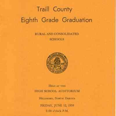 Traill County Rural Schools, Eighth Grade Graduation, 1959