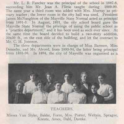 Mayville High School 1913 Yearbook: History, second page