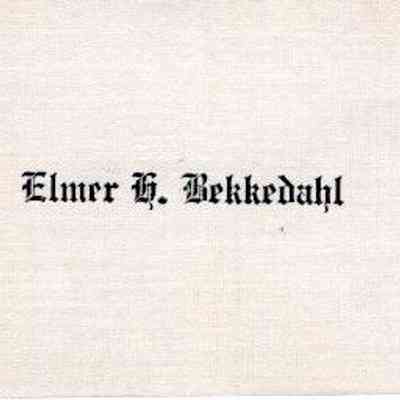 Elmer Bekkedahl name card