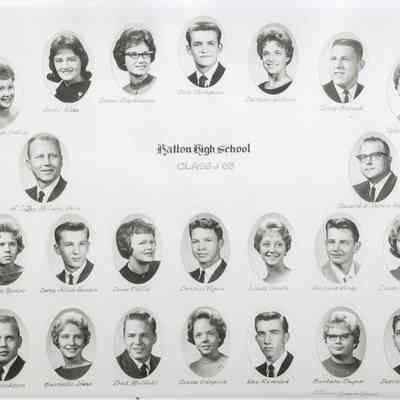 Hatton High School: Class of 1963 graduating students