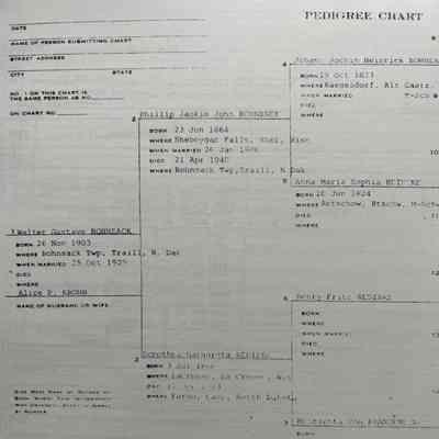 Bohnsack family: Walter & Alice (Krohn) Bohnsack, farmers in Bohnsack Township, Traill County, ND