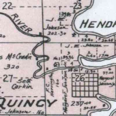 1900 map, portion of Elm River Township, Traill County, North Dakota: School No. 1 located in NW Qtr. of Sect. 26