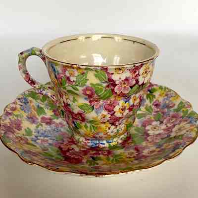 Cup, Saucer, Creamer, and Sugar Bowl