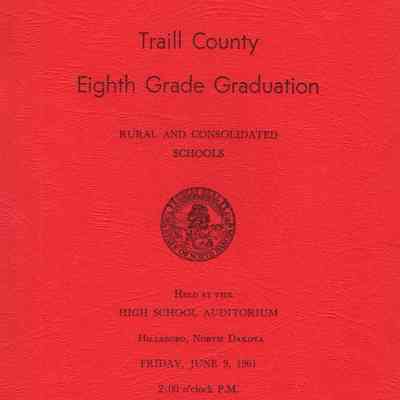 Traill County Rural Schools, Eighth Grade Graduation, 1961
