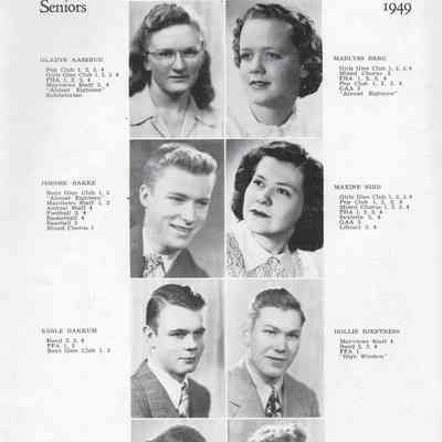 Mayville High School 1949 Yearbook: Senior photographs, page 12