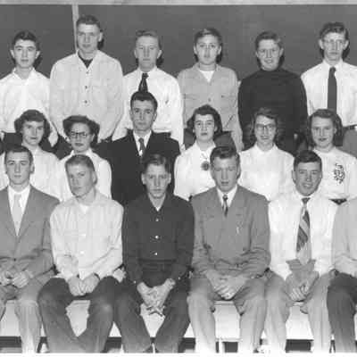 Caledonia High School, 1952-1953 Photograph of 23 Students and 2 Teachers