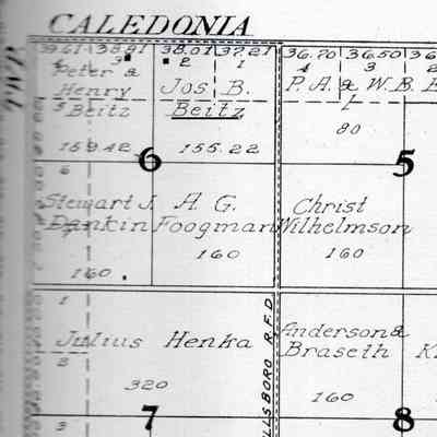 1927 Standard Atlas of Traill County, North Dakota: Portion of Herberg Township, Joseph Beitz land in NE Qtr. Sect. 6