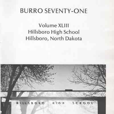 Hillsboro High School: 1971 Yearbook title page