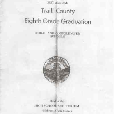 Traill County Rural Schools, Eighth Grade Graduation, 1952