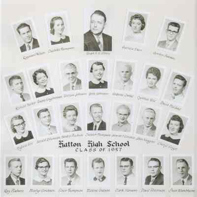 Hatton High School: Class of 1957 graduating students