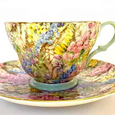 Cup and Saucer - Donated in memory of Caroline (Schultz) Peerson