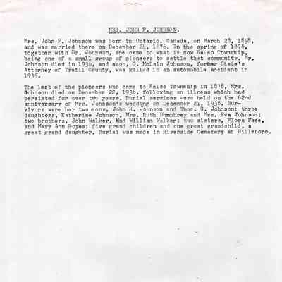Page 2 on Mrs. John F Johnson