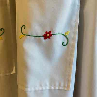 White Embroidered Apron