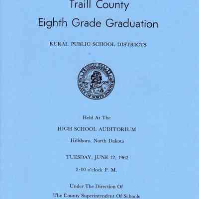Traill County Rural Schools, Eighth Grade Graduation, 1962