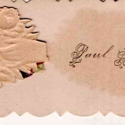 Paul Isakson calling card: Brother-in-law to Ole Rognstad, Stina's 1st cousin