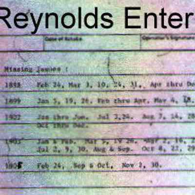 Reynolds Enterprise, weekly newspaper, 1898 to 1905: List of missing issues