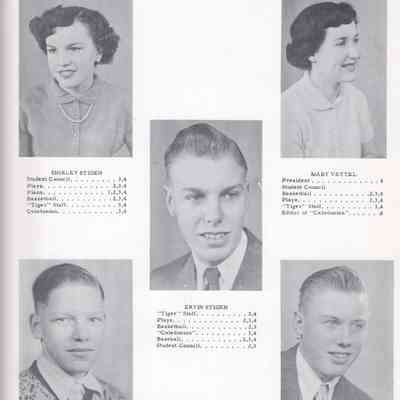 Caledonia High School 1951 Yearbook: Senior photos