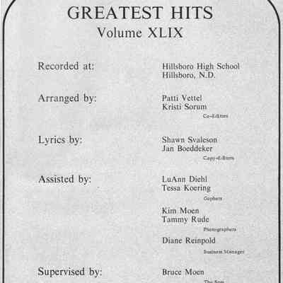 Hillsboro High School: 1977 Yearbook title and contents page