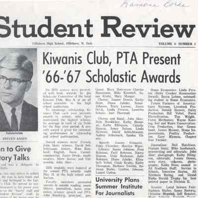 Hillsboro High School 1967 News: May 22 issue, first page, top half