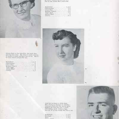 Caledonia High School 1957 Yearbook: Senior photos, page 8