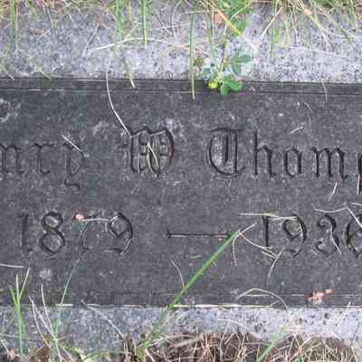 Henry W. Thompson: Grave-marker, Oakdale Cemetery, Crookston, MN