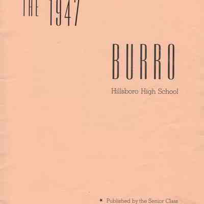Hillsboro High School 1947 Yearbook: Inside title page