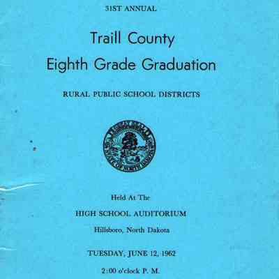 Traill County Rural Schools, Eighth Grade Graduation, 1962