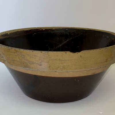 Tan & Brown Crockery Bowl