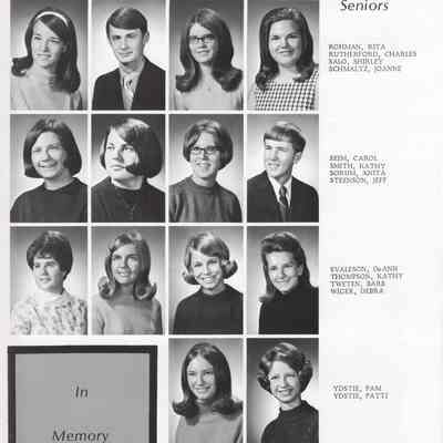 Hillsboro High School 1970 Yearbook: Class of 1970 Senior photographs on page 55