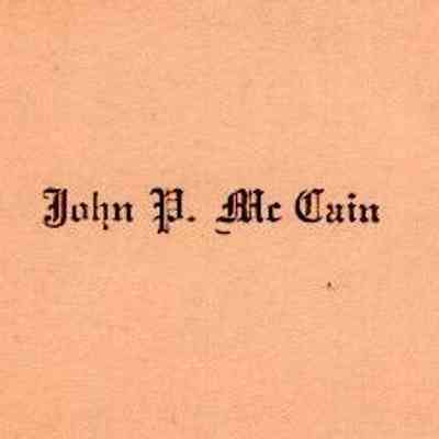 John McCain name card