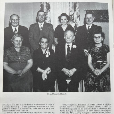 Mergenthal family: Carl & Dora (Gronke) Mergenthal, and son Henry Mergenthal, of Eldorado Township, Traill County, ND