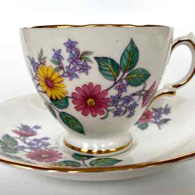 Cup and Saucer - Donated by Verle (Mrs. Clyde) Muir