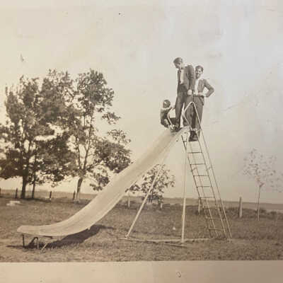 Slide at Caledonia School - 1932
