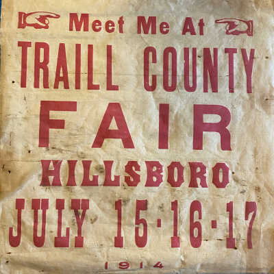 1914 Traill County Fair Banner