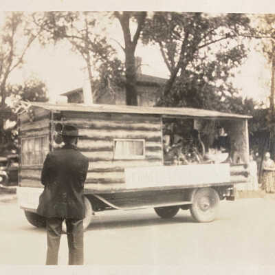 Parade Float - Log Cabin
