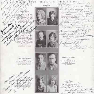 Hillsboro High School 1929 Yearbook: Class of 1929 Senior photographs on page six