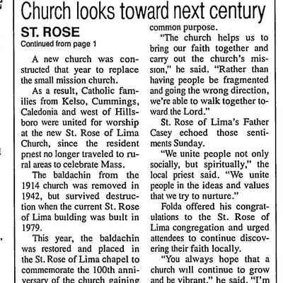 Page 6 article, Hillsboro Banner, 26 December 2014
