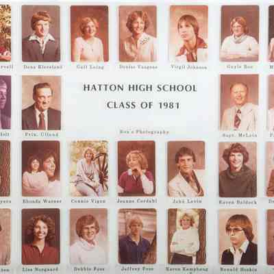 Hatton High School: Class of 1981 graduating students
