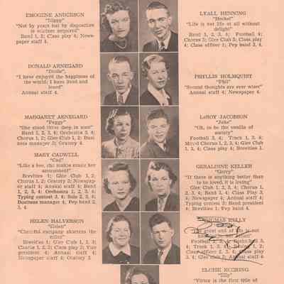 Hillsboro High School 1939 Yearbook: Class of 1939 Senior photographs on page eight