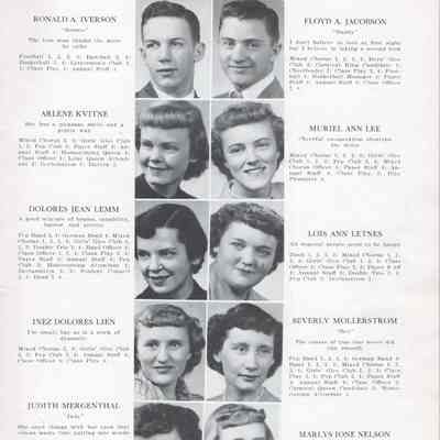 Hillsboro High School 1951 Yearbook: Class of 1951 Senior photographs, page 2