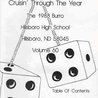 Hillsboro High School: 1988 Yearbook title and contents page